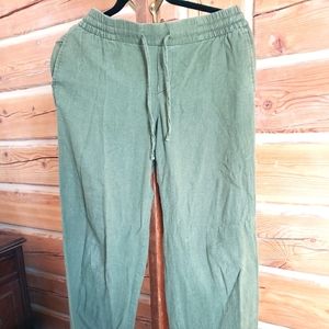Old Navy green, relaxed pants, XS